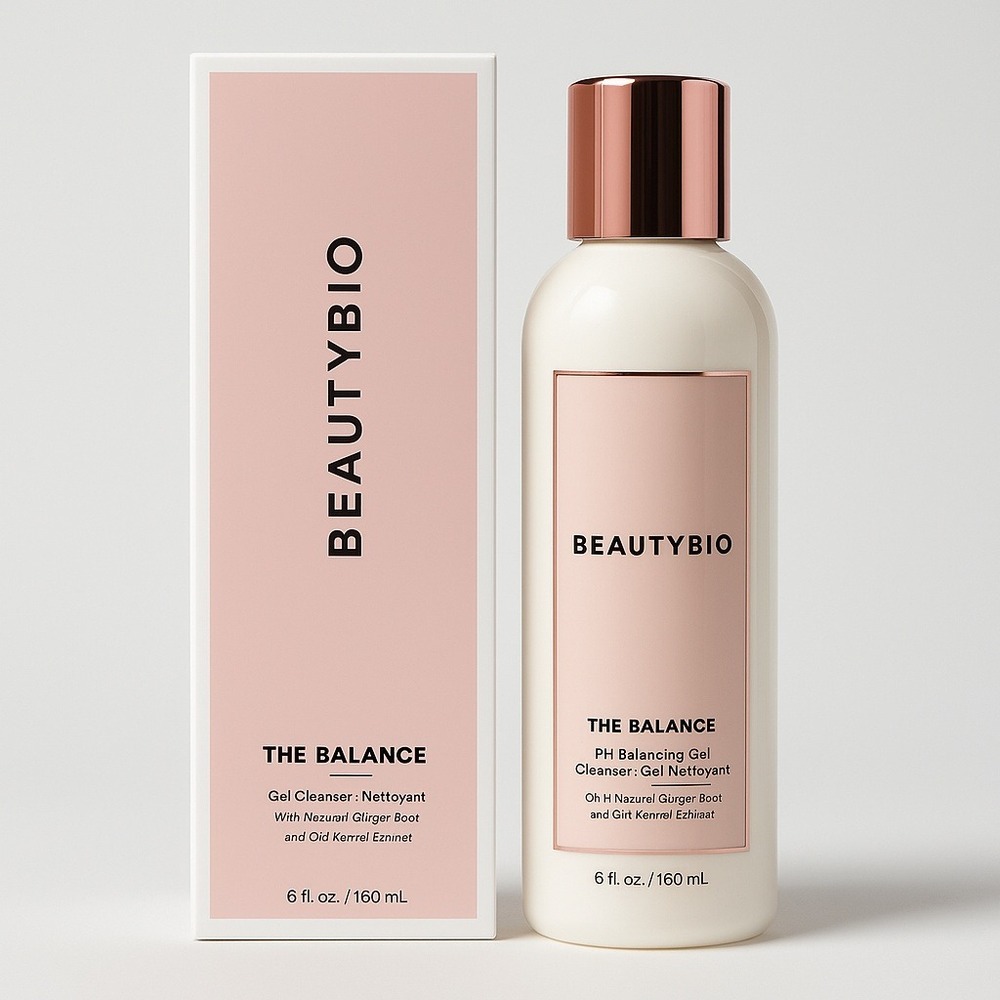 BeautyBio The Balance Gel Cleanser‎ 6oz pH Balancing Facial Wash Ginger Root Oat